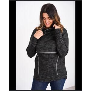 Latched Mama Cotton Nursing Hoodie Grey Size XS